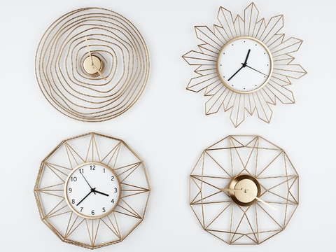 Modern metal creative wall clock