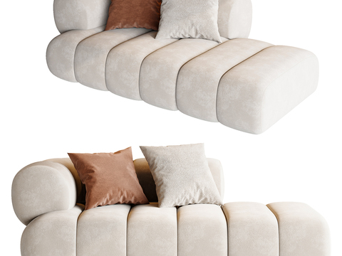 Modern fabric chaise longue