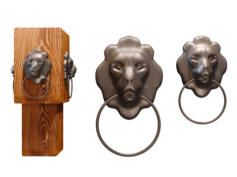 Lion Door Ring Copper Ring