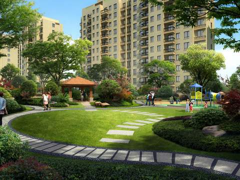 modern community park landscape psd