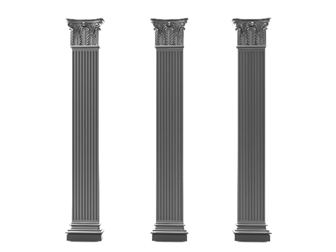 European Gypsum Roman Pillars