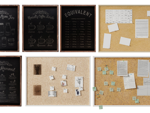 Cork board message board blackboard note board