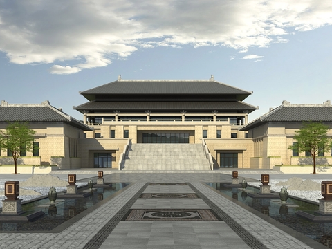 Chinese Museum Architectural Appearance