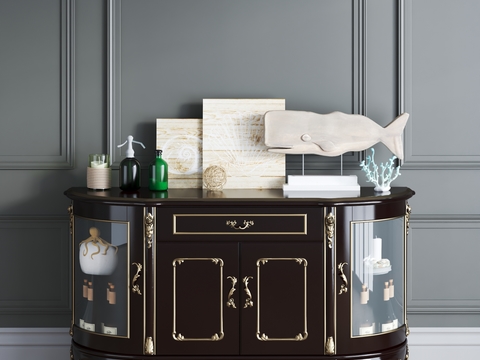 European-style Solid Wood Sideboard