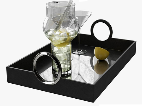 Modern Lemon Tea Drink Wine Glass