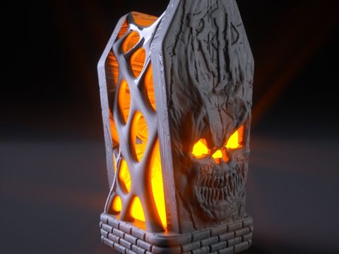 American Creative Halloween Tombstone Table Lamp Free