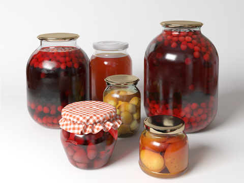 Modern glassware pickle jar food