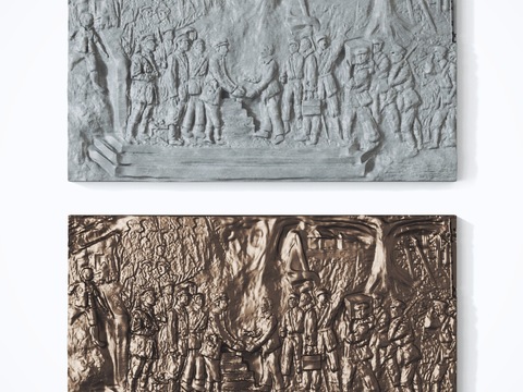 modern revolutionary stone relief