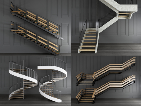 Industrial wind stair combination