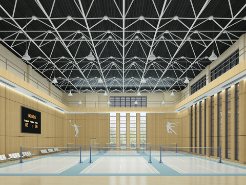 Modern Simple Campus Badminton Hall