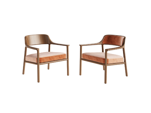 Molteni & C modern flannel lounge chair