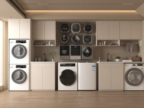 Wall-mounted washer dryer