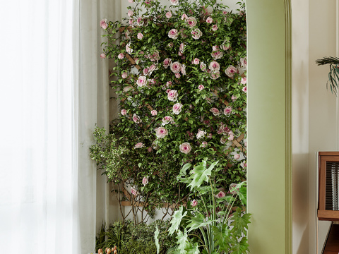 plant wall flower wall potted flower trough