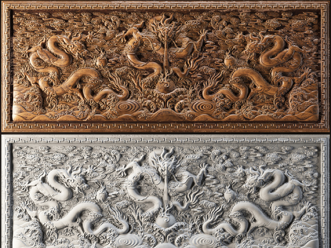 New Chinese-style Longxizhu Wood Carving