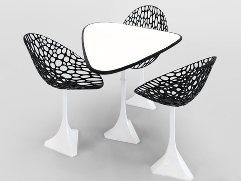 Modern hollow leisure table and chair combination