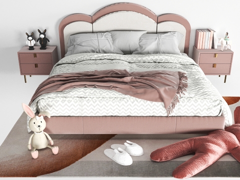 Nordic Cloth Fabric Daughter Bed Free