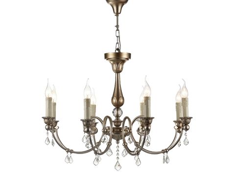 European retro wrought iron carved crystal art chandelier free