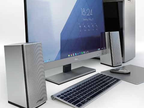 Modern desktop computer monitor speaker