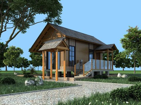 Natural Wind Holiday Wooden House