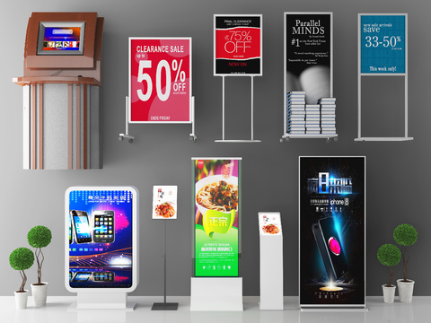 modern advertising display rack led advertising screen