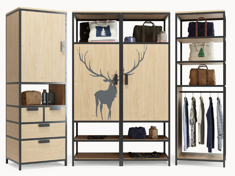 Nordic Locker Wardrobe Cabinet