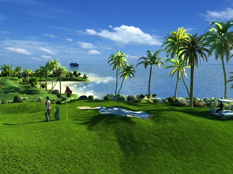 Modern Golf Course Lawn