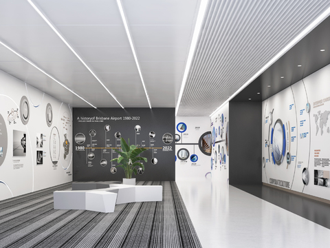 Modern Enterprise Culture Wall Exhibition Hall