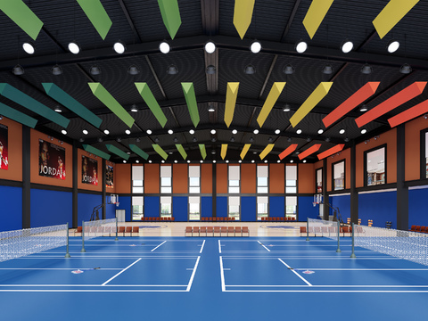 basketball court badminton court