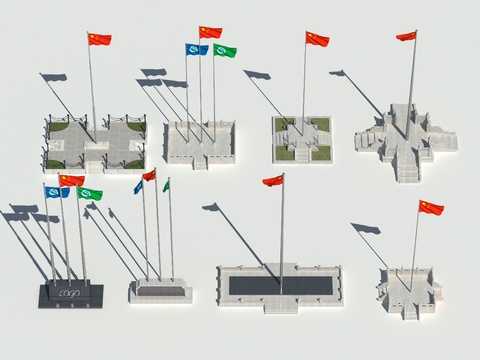 Flag raising platform National flag platform