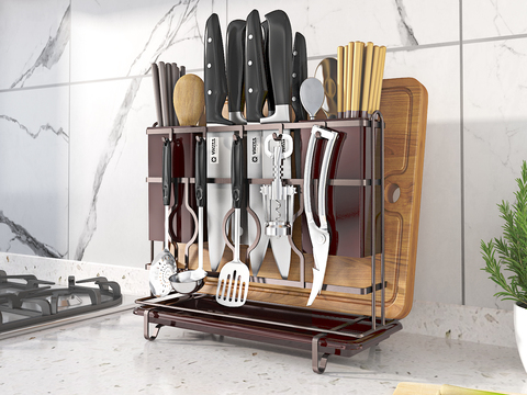 Modern kitchen chopsticks knife chopping board storage rack