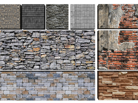 Cultural brick red brick wall green brick wall gabion wall