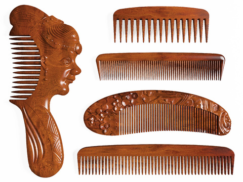 Chinese rosewood comb combination