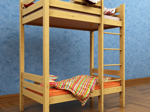 Nordic wooden bunk bed for children free