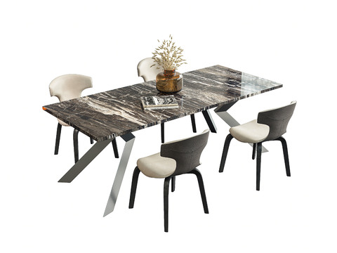 cassina modern square dining table and chair