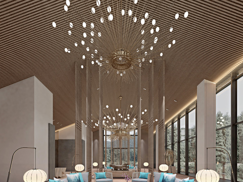 Ji Ai Design-New Chinese Hotel Lobby