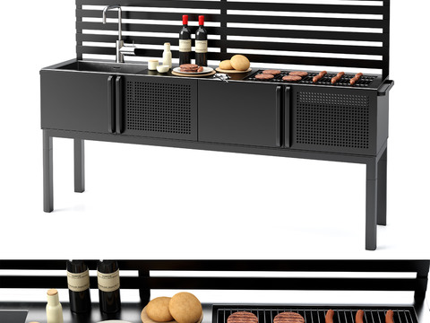 Modern barbecue grill grill