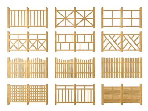 Modern solid wood fence fence