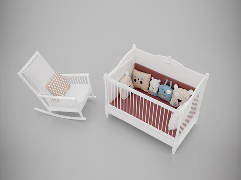 Jane European solid wood fabric Lounge Chair crib free