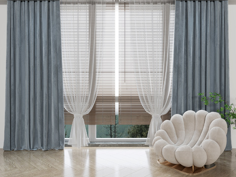 Modern Curtain Window Screen Free