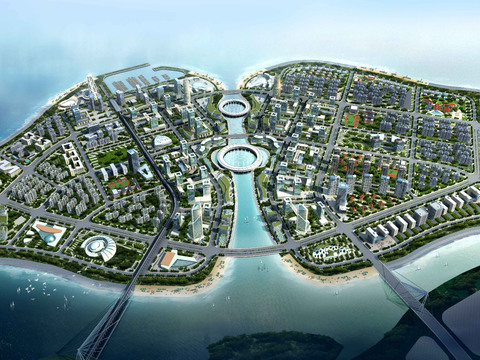 Bird's-eye Planning of Modern Island City