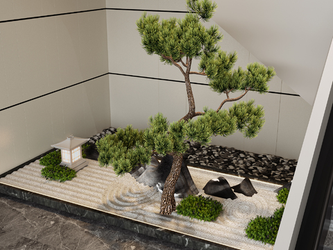 Indoor landscaping pine sketch