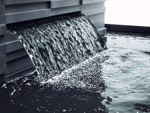 Modern landscape fountain pool