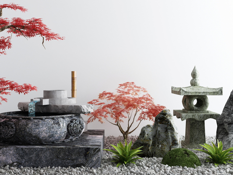 New Chinese Zen Courtyard Dead Landscape Stone Sparkies