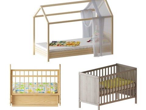 Modern Wooden kids Bed Crib