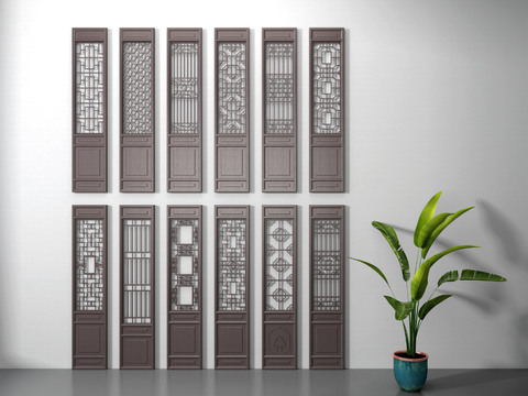 Chinese solid wood screen