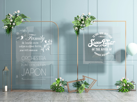 Nordic Wedding Floriculture Display Rack Signs