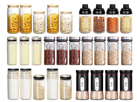 Seasoning Bottle Ingredients Spice Jar Seasoning Kitchen Ornaments