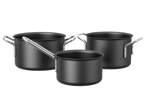 Modern stainless steel cookware