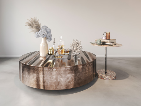 Modern Minotti metal coffee table