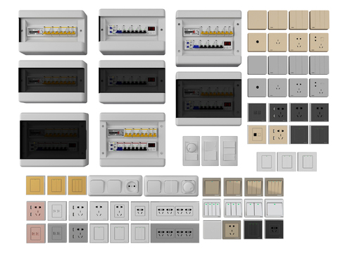 Modern control panel switch socket